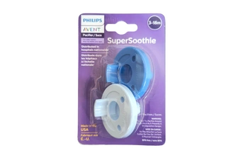 SOOTHIE Avent Heart Blue pacifier 3-18