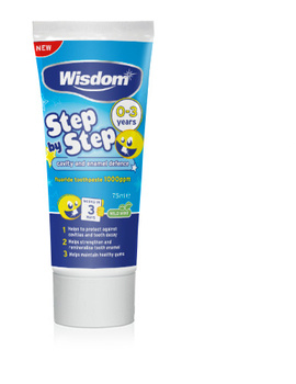 Pasta do zębów Wisdom Step by Step 0-3 years Cavity & Enamel defence fluoride toothpaste 75ml