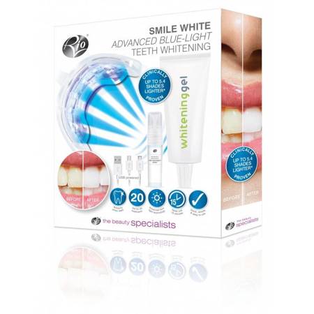 Nowość Rio USB Blue Light Teeth Whitening - Zestaw do wybielania zębów