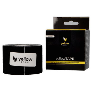 yellowTAPE taśma do kinesiotapingu 5cm x 5m czarny