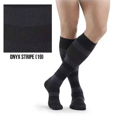 Skarpety podkolanówki uciskowe Sigvaris Microfiber Shades Onyx C - męskie