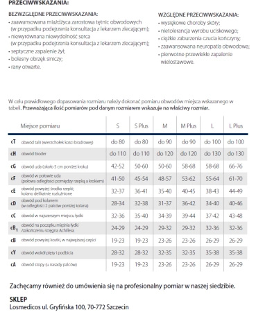Podkolanówki medyczne uciskowe PROFESSIONAL CCL 1