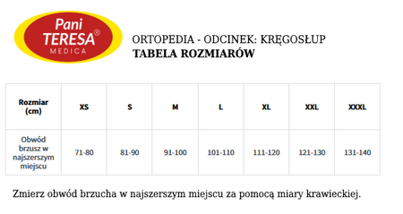 Gorset stabilizujący lędźwiowo-krzyżowy "26/2" beżowy