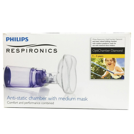 Komora inhalacyjna OptiChamber Diamond z średnią maską, 1-5 lat, Philips Respironics