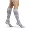 Skarpety podkolanówki uciskowe Sigvaris Microfiber Shades Platin B - damskie
