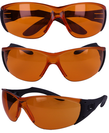 UV400 100% orange safety glasses