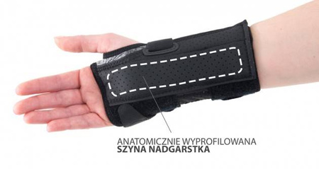 Orteza na dłoń i przedramię korygująca zniekształcenie ręki M prawa