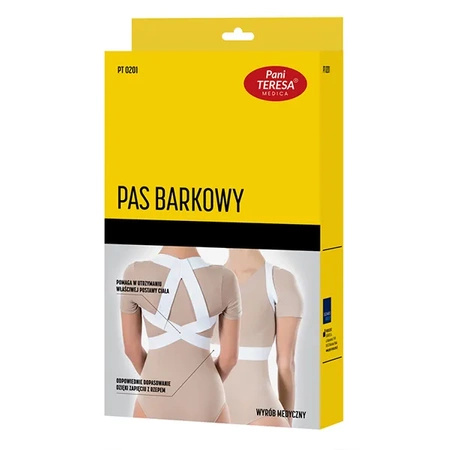 Pas barkowy prostujący BIAŁY