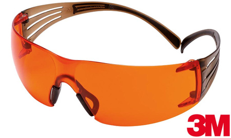 3M UV safety glasses 100% orange 
