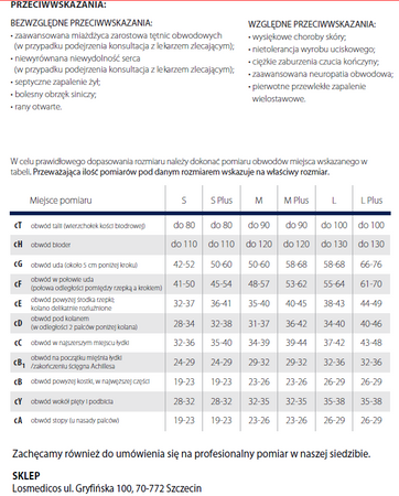 Pończochy medyczne uciskowe PROFESSIONAL CCL 1