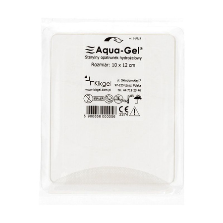 Opatrunek hydrożelowy Aqua Gel KIKGEL - 10x12cm, 1szt