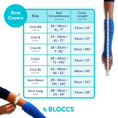 BLOCCS Adult arm cast protector - short