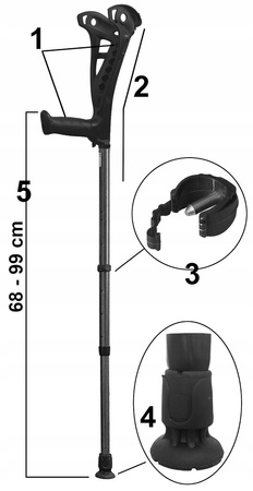 Kula łokciowa inwalidzka SAFE WALK