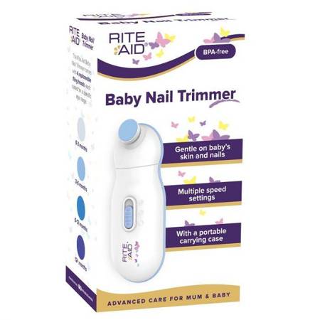 Zestaw: Rite Aid Elektryczny pilnik do paznokci niemowląt + 4 wkłady