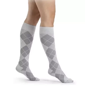 Skarpety podkolanówki uciskowe Sigvaris Microfiber Shades Platin A - damskie